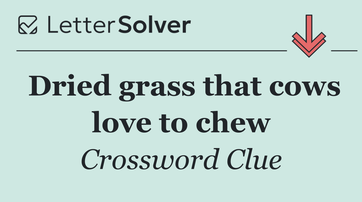 Dried grass that cows love to chew
