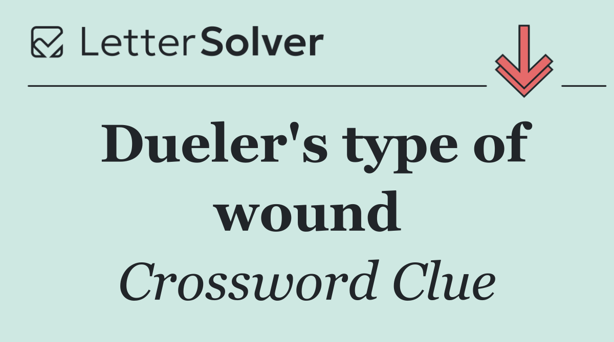 Dueler's type of wound