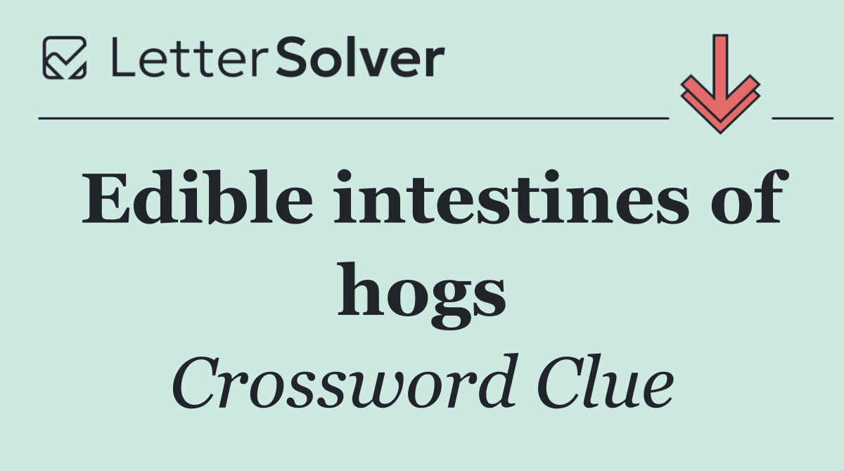 Edible intestines of hogs