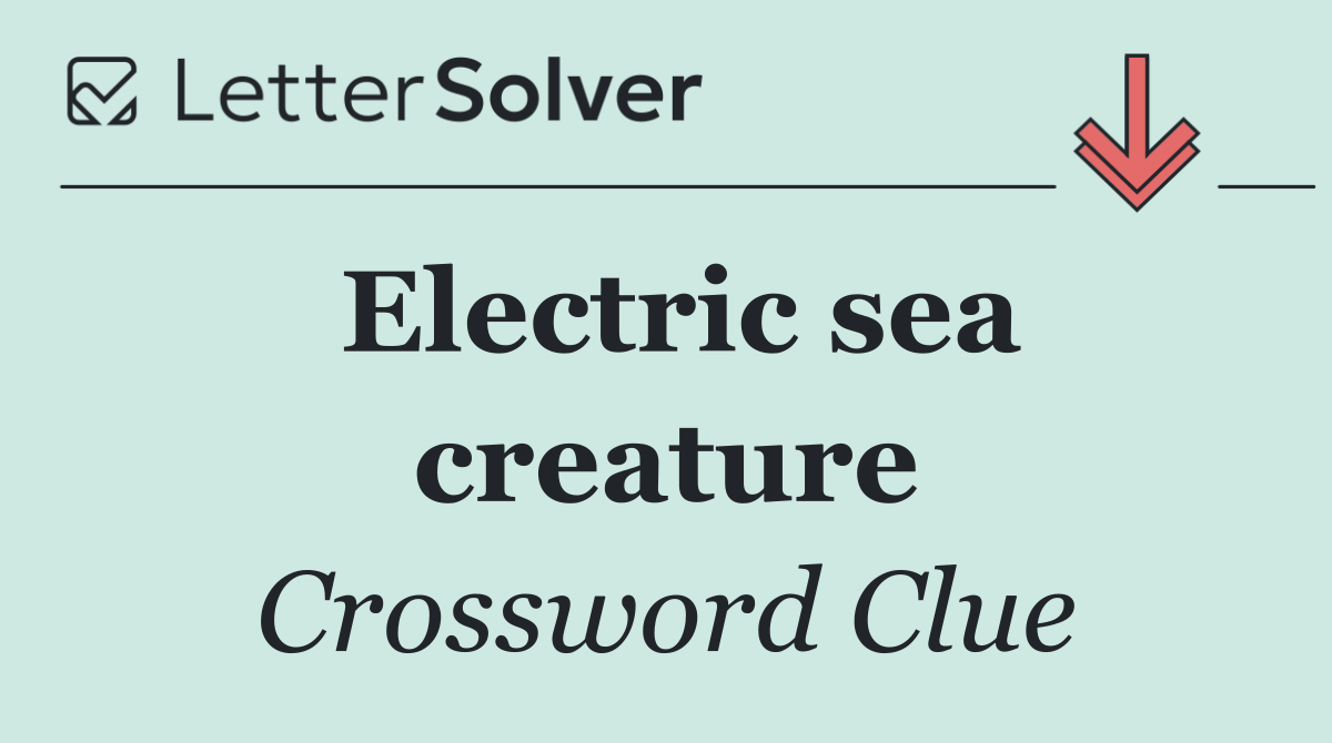 Electric sea creature
