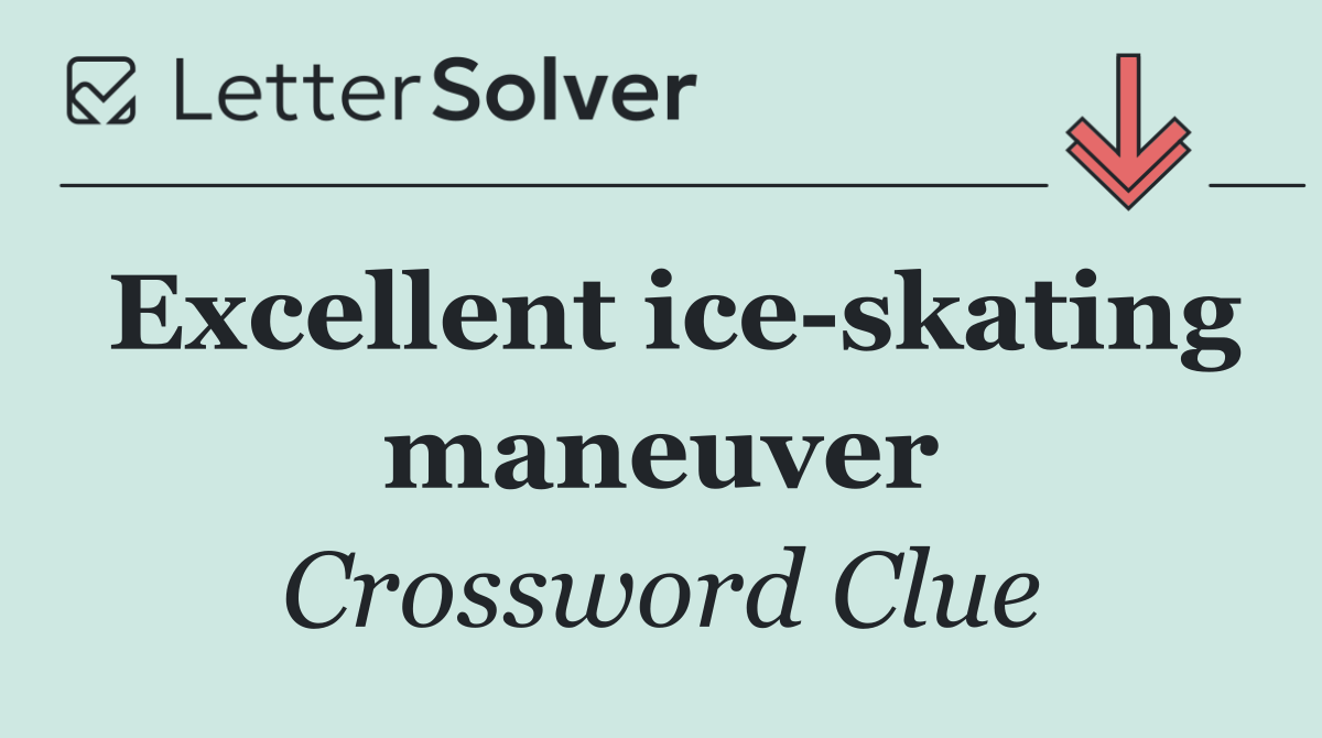 Excellent ice skating maneuver