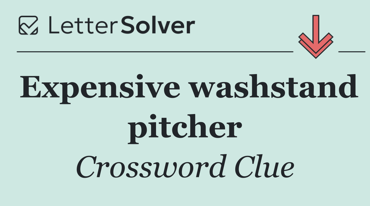Expensive washstand pitcher