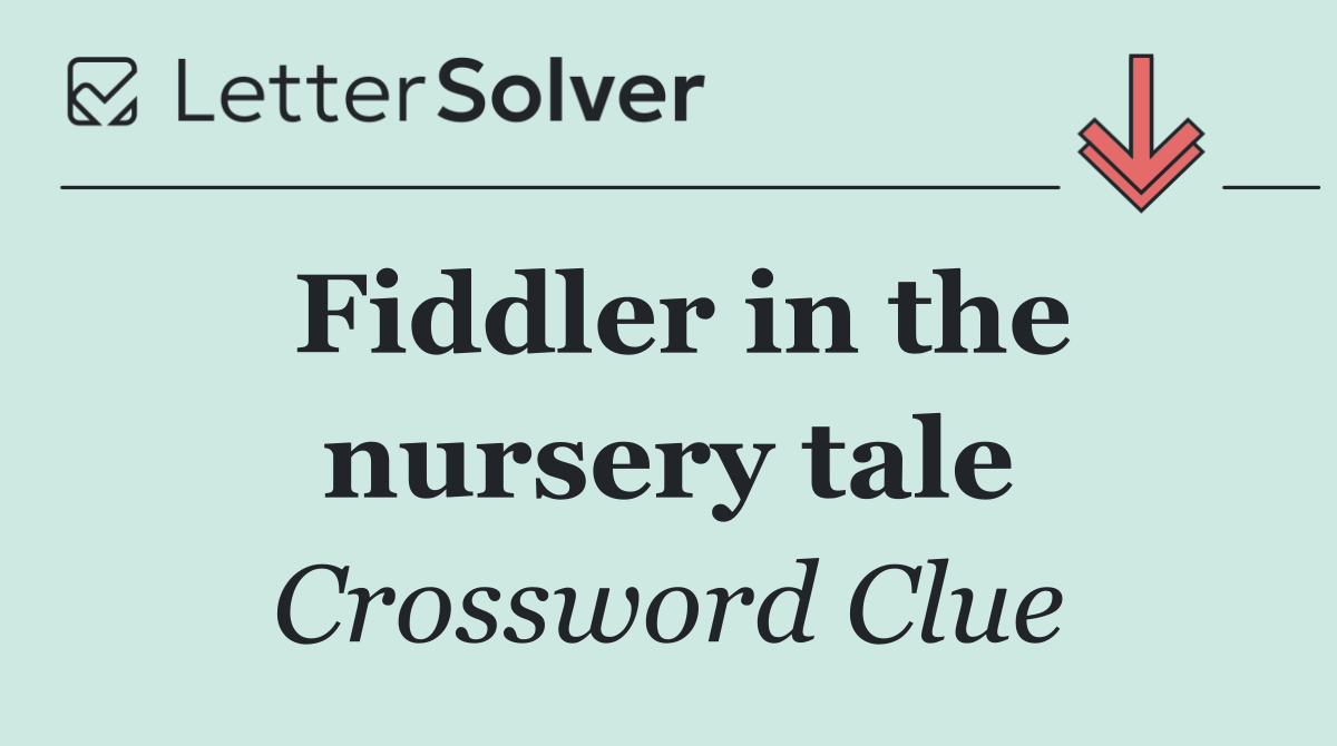 Fiddler in the nursery tale