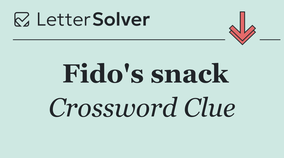 Fido's snack