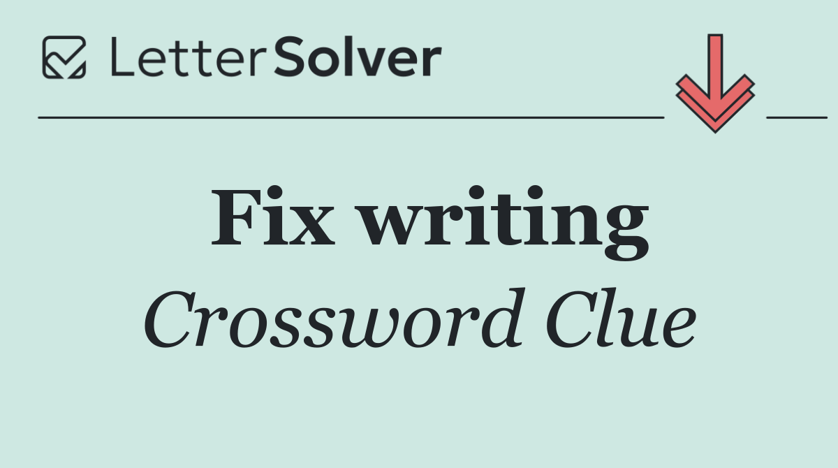 Fix writing