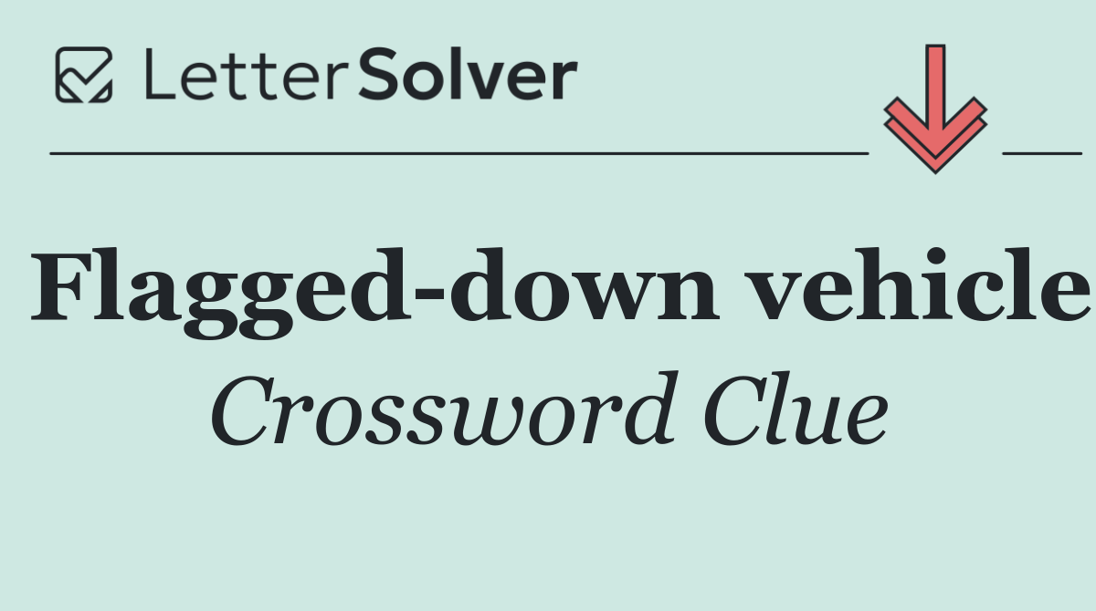 Flagged down vehicle