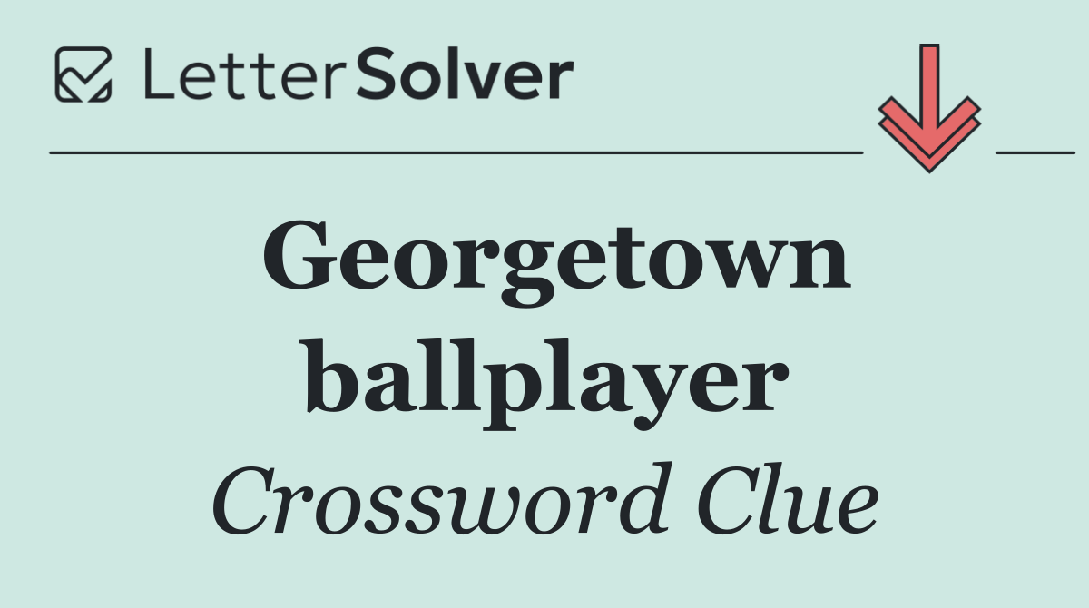 Georgetown ballplayer