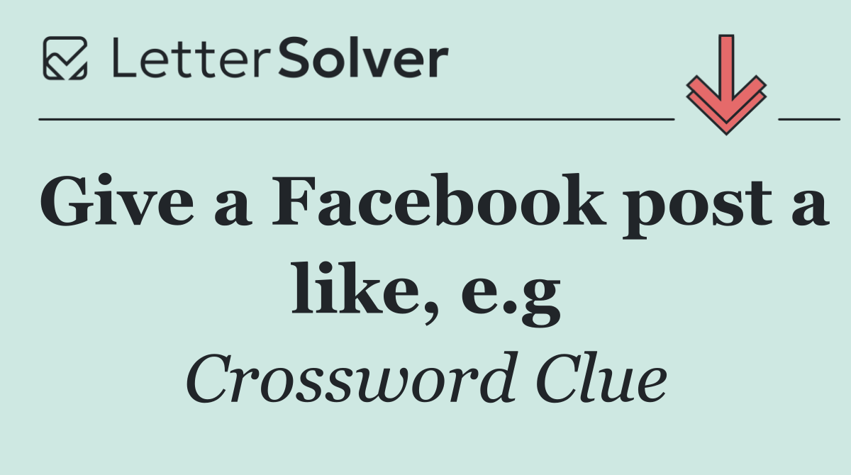 Give a Facebook post a like, e.g