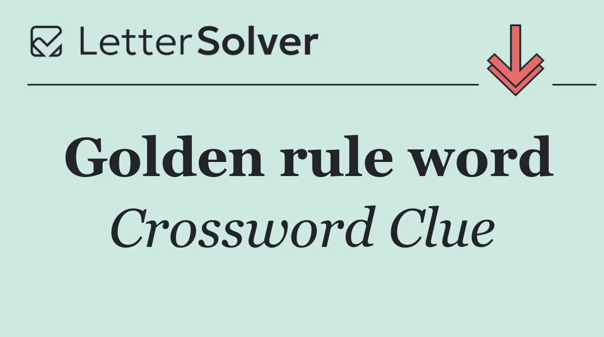 Golden rule word