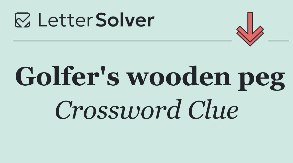 Golfer's wooden peg