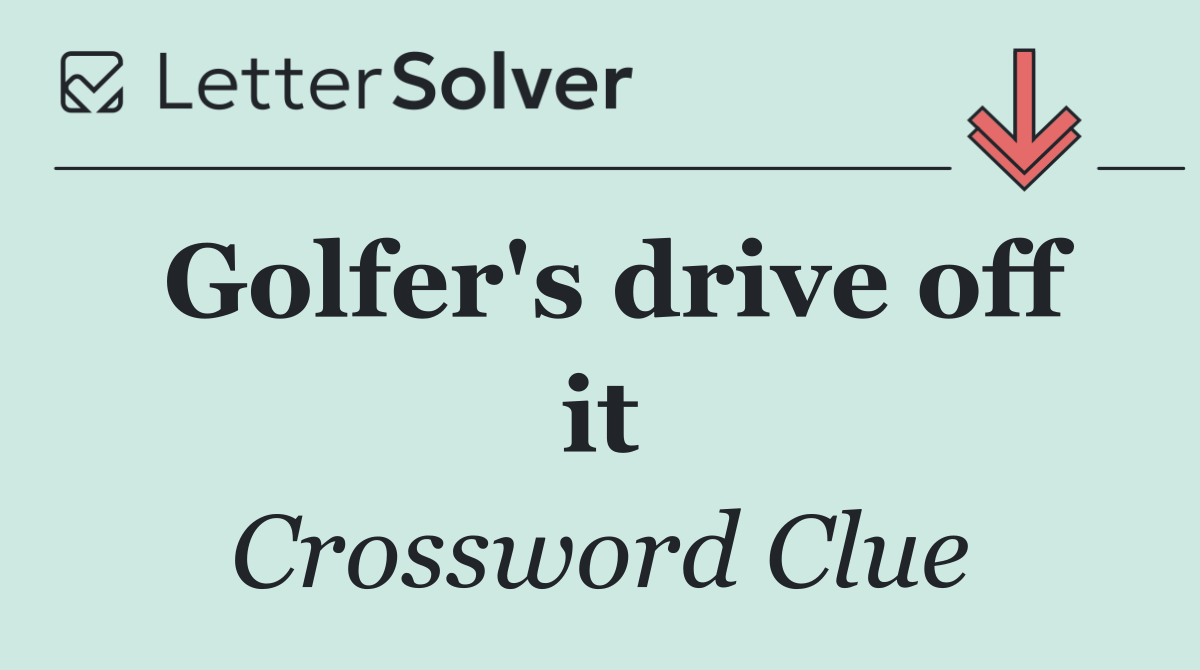 Golfer's drive off it