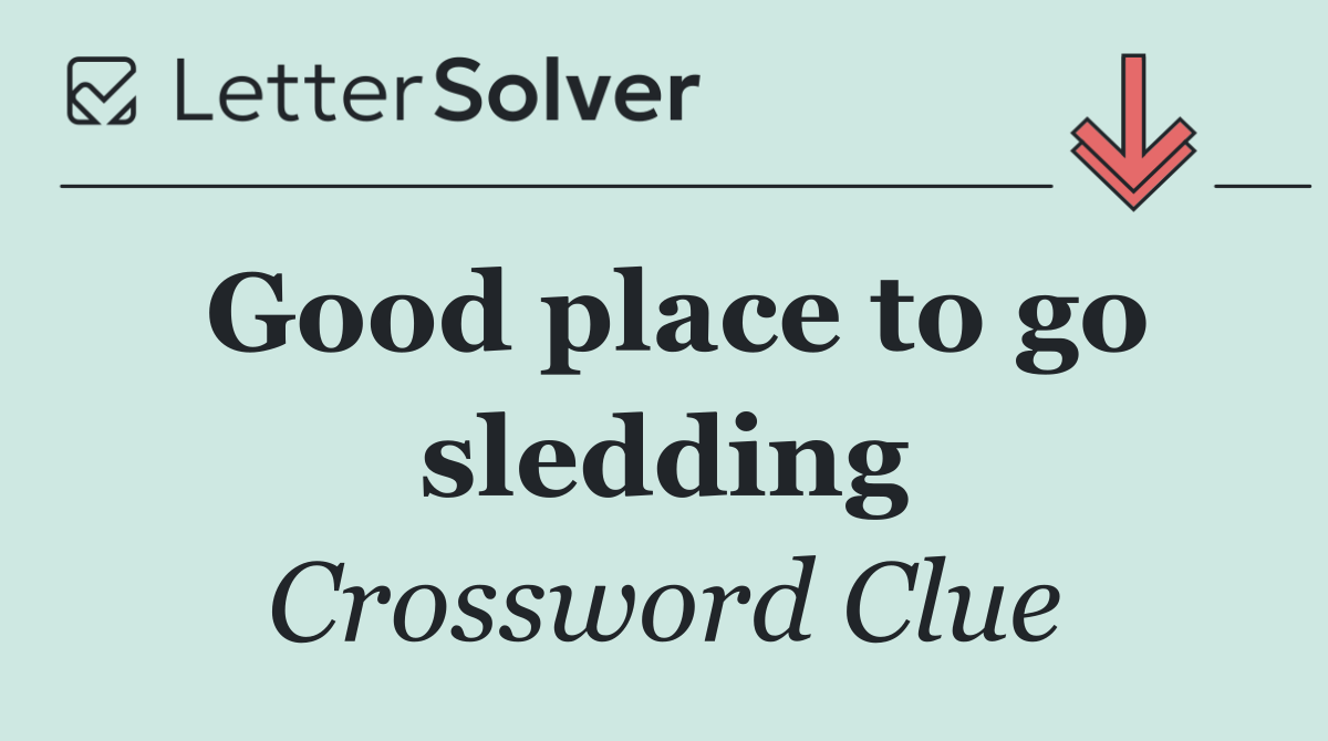 Good place to go sledding