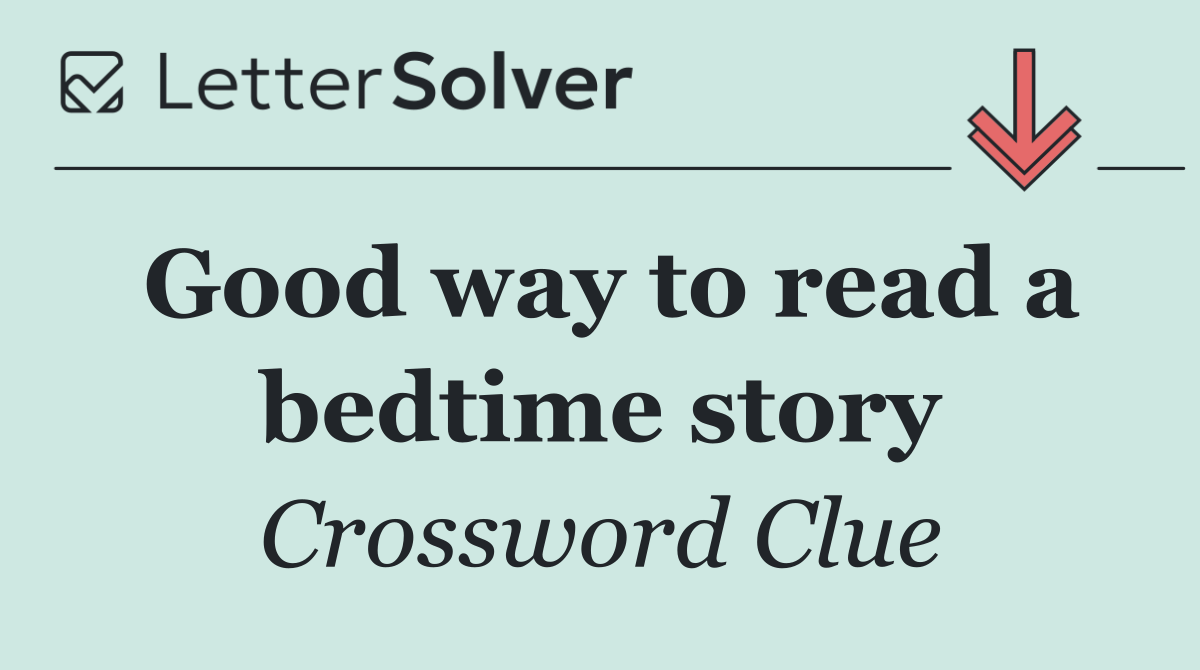 Good way to read a bedtime story