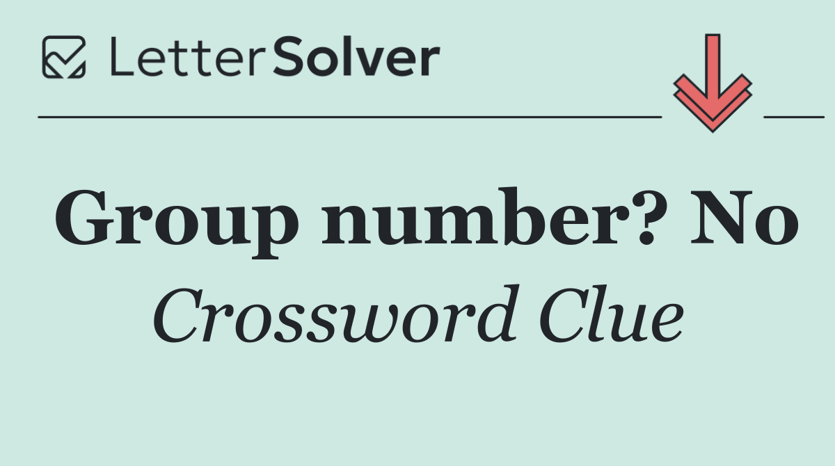 Group number? No