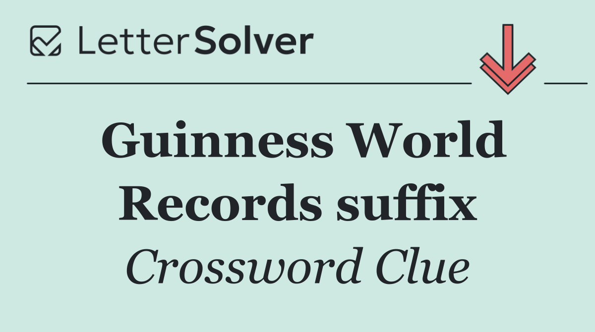 Guinness World Records suffix