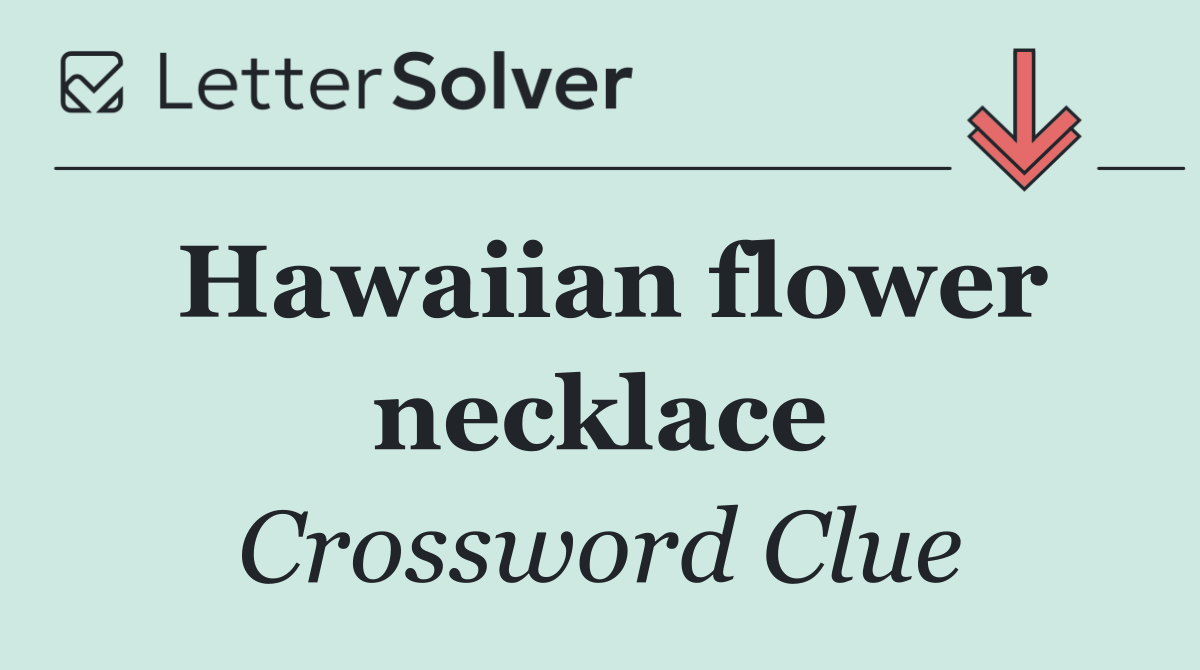Hawaiian flower necklace