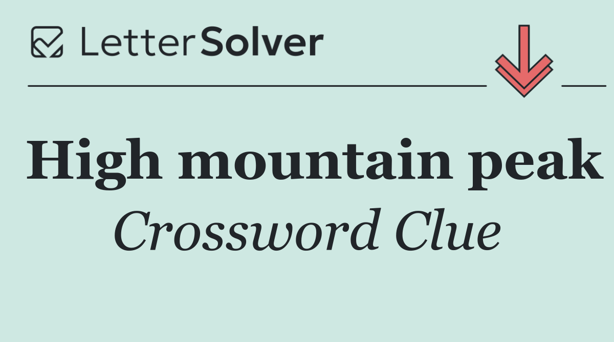 High mountain peak