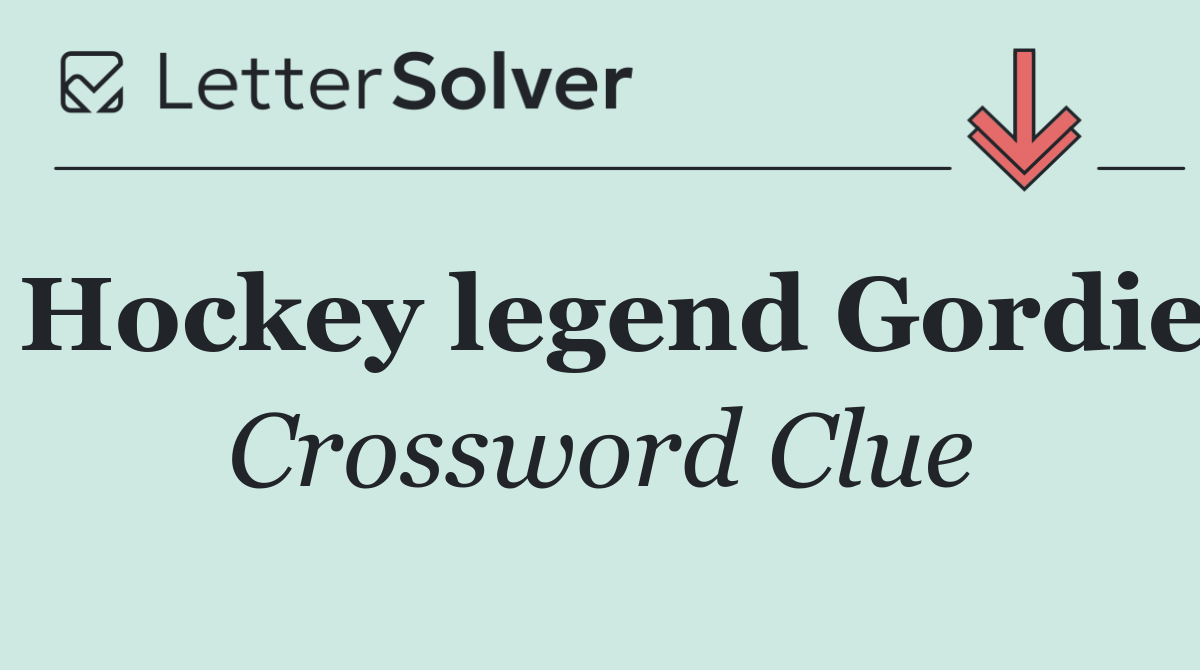Hockey legend Gordie