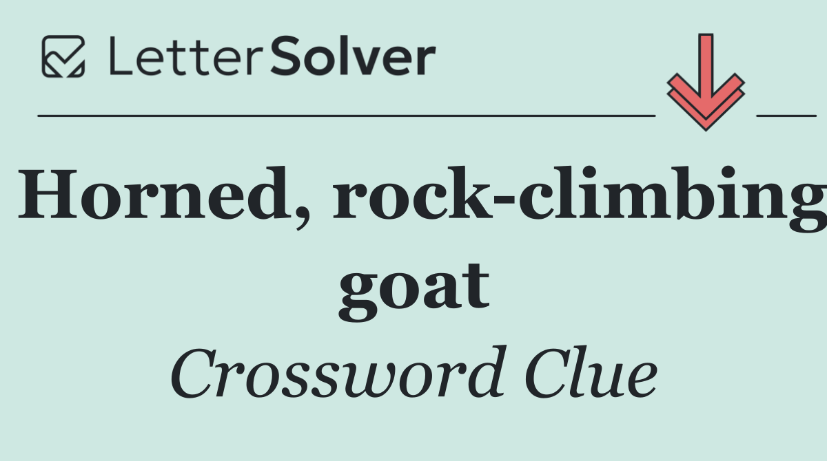 Horned, rock climbing goat