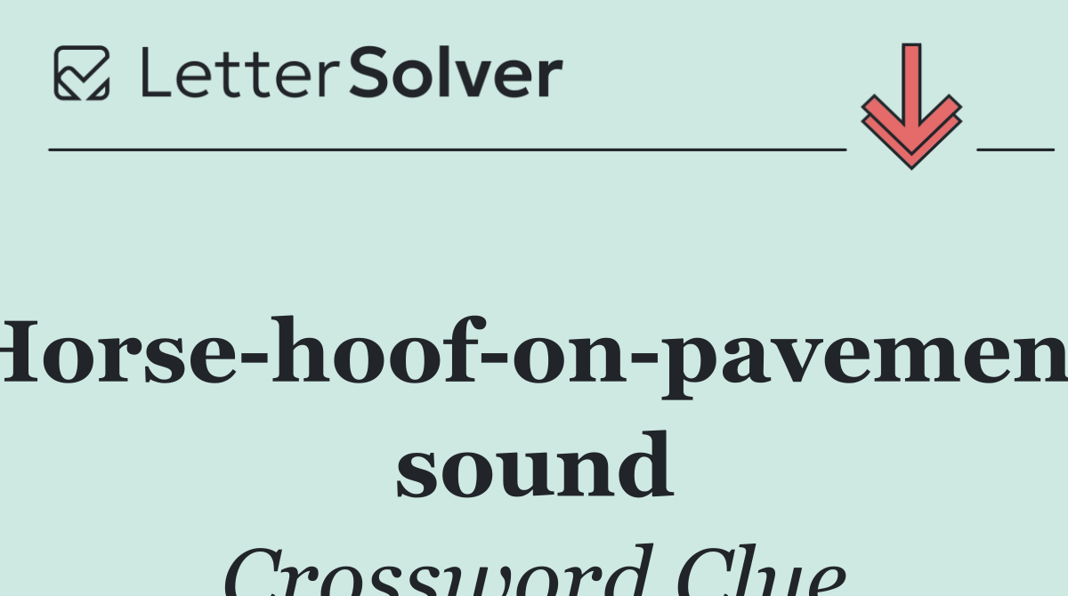 Horse hoof on pavement sound