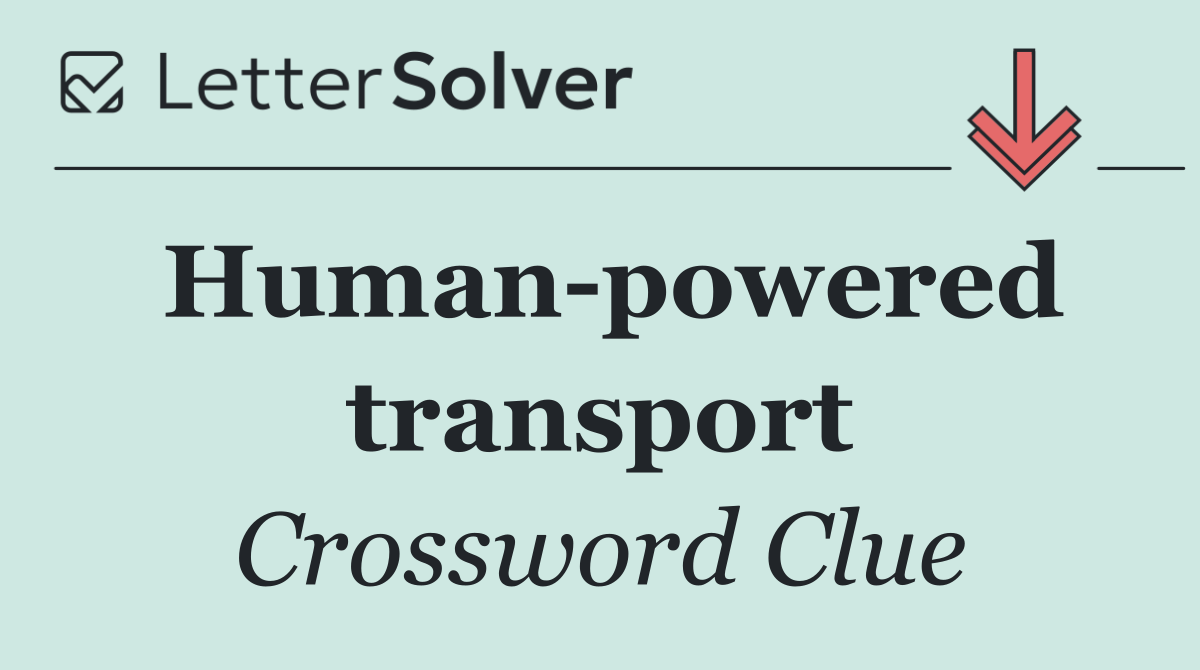Human powered transport