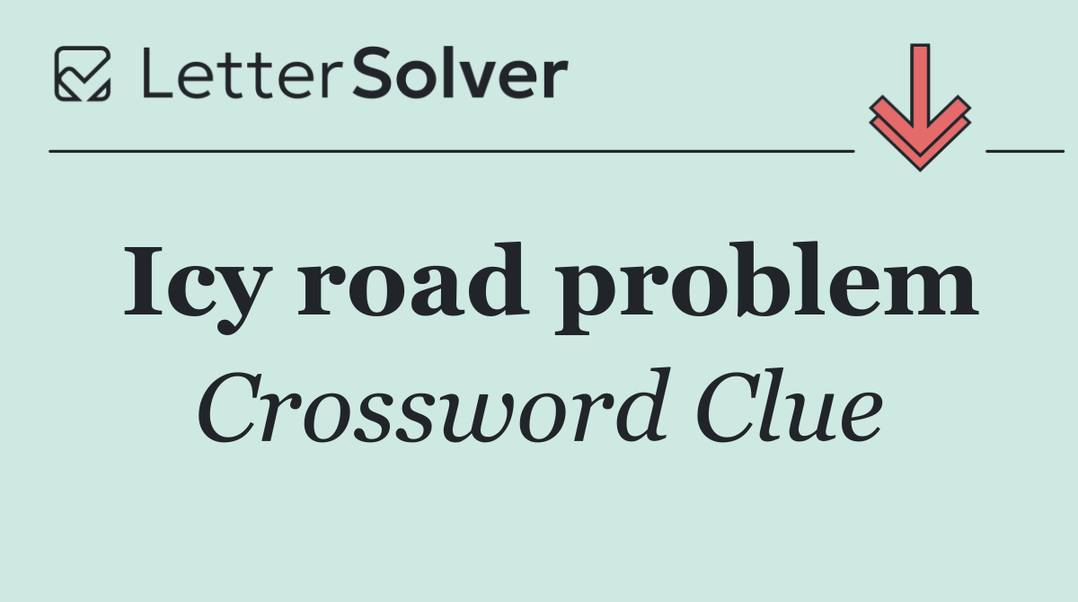 Icy road problem