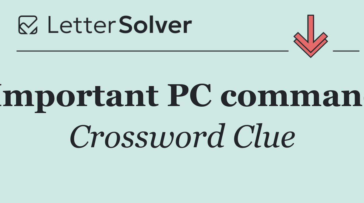 Important PC command