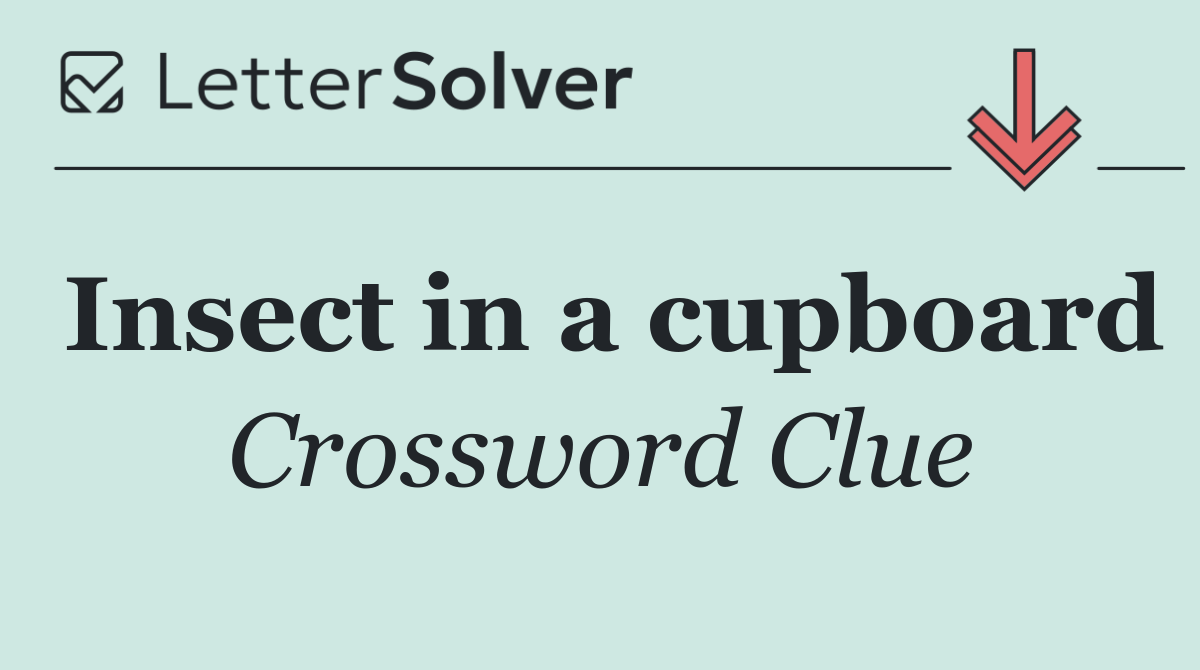 Insect in a cupboard