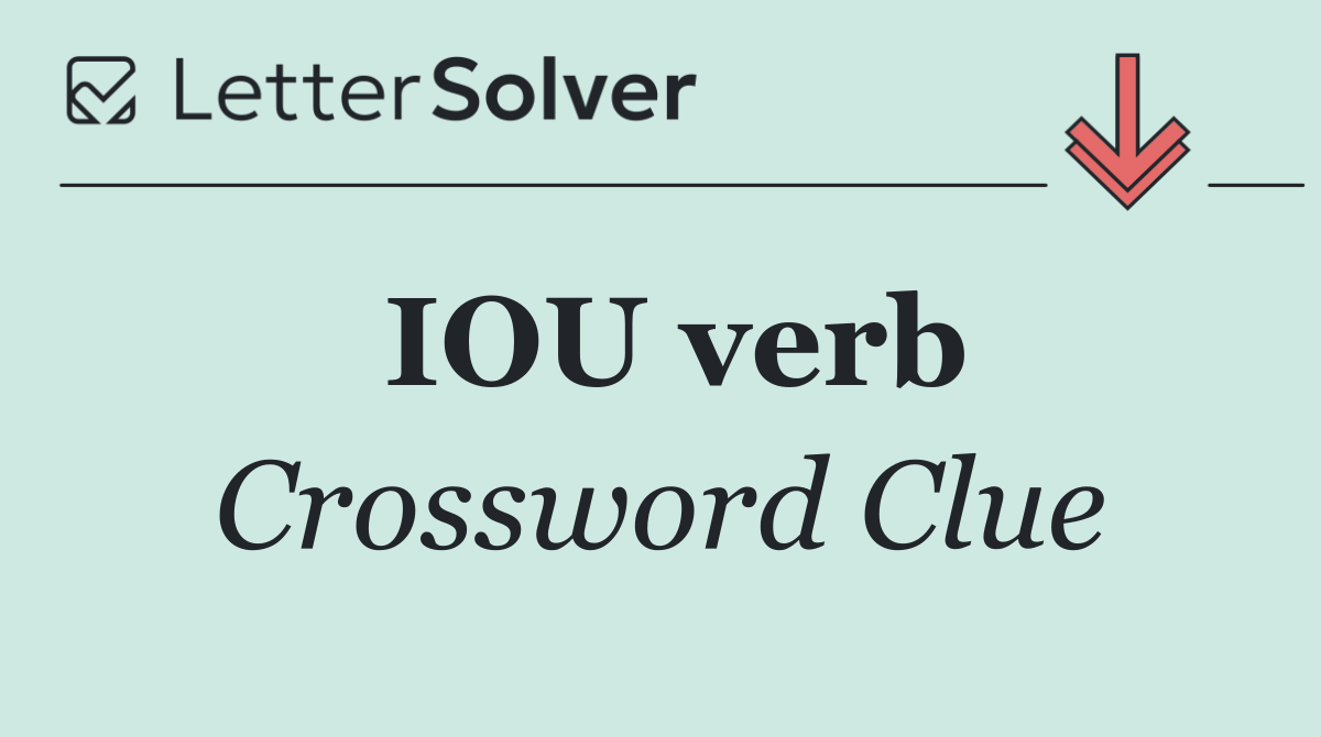 IOU verb