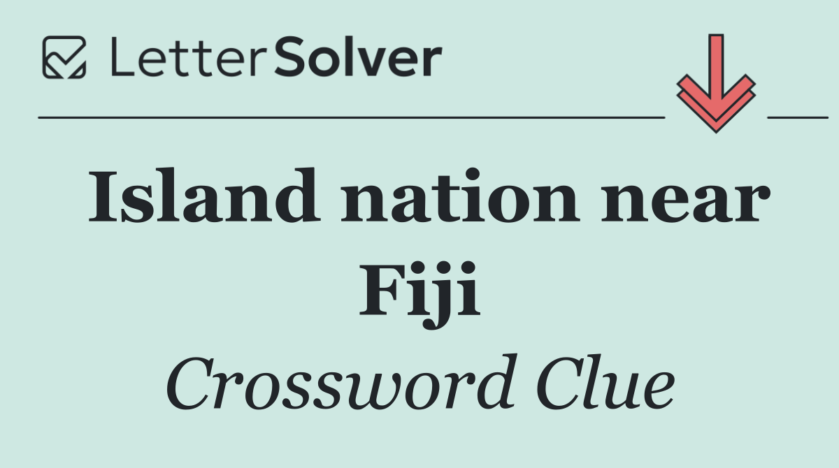 Island nation near Fiji