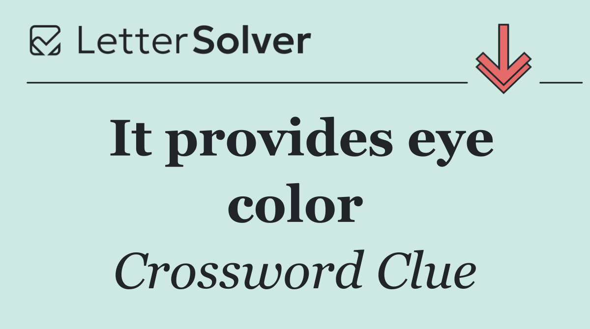 It provides eye color