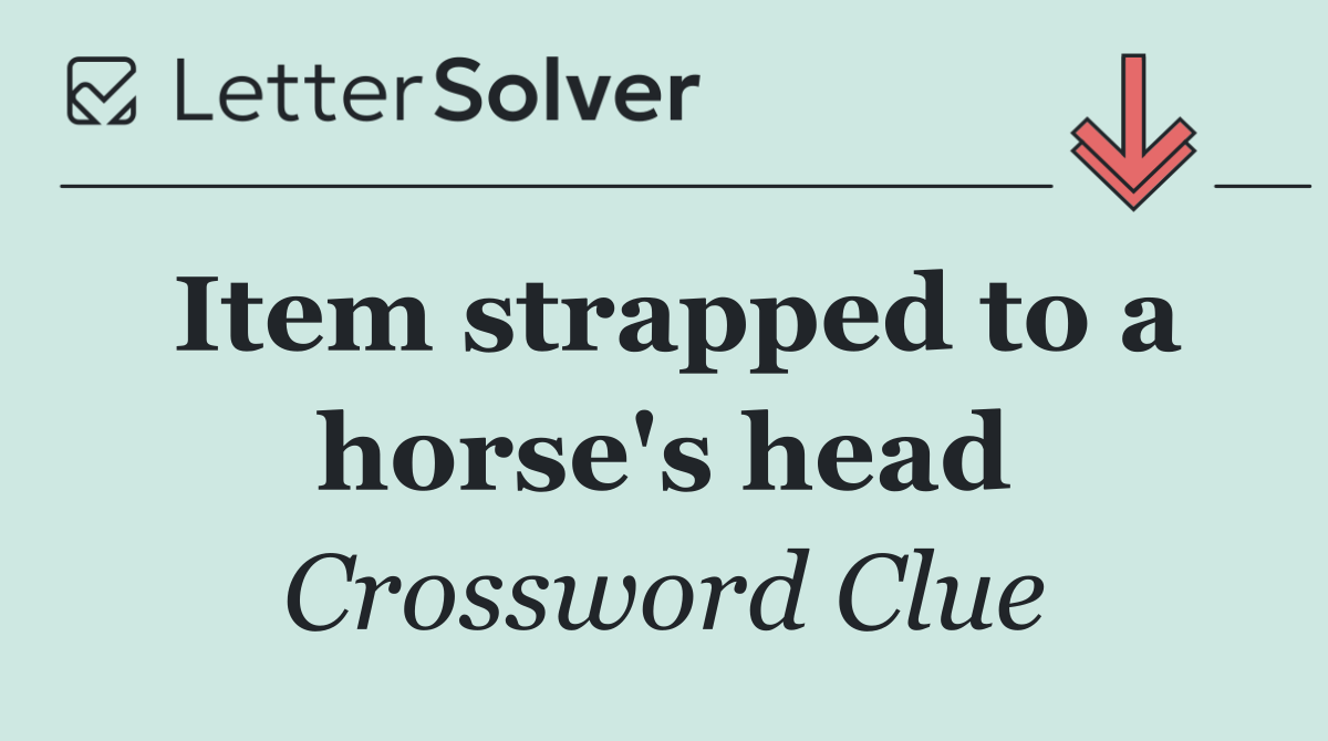 Item strapped to a horse's head