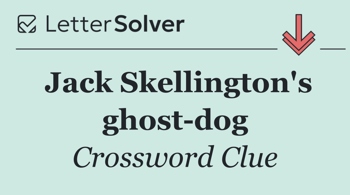Jack Skellington's ghost dog