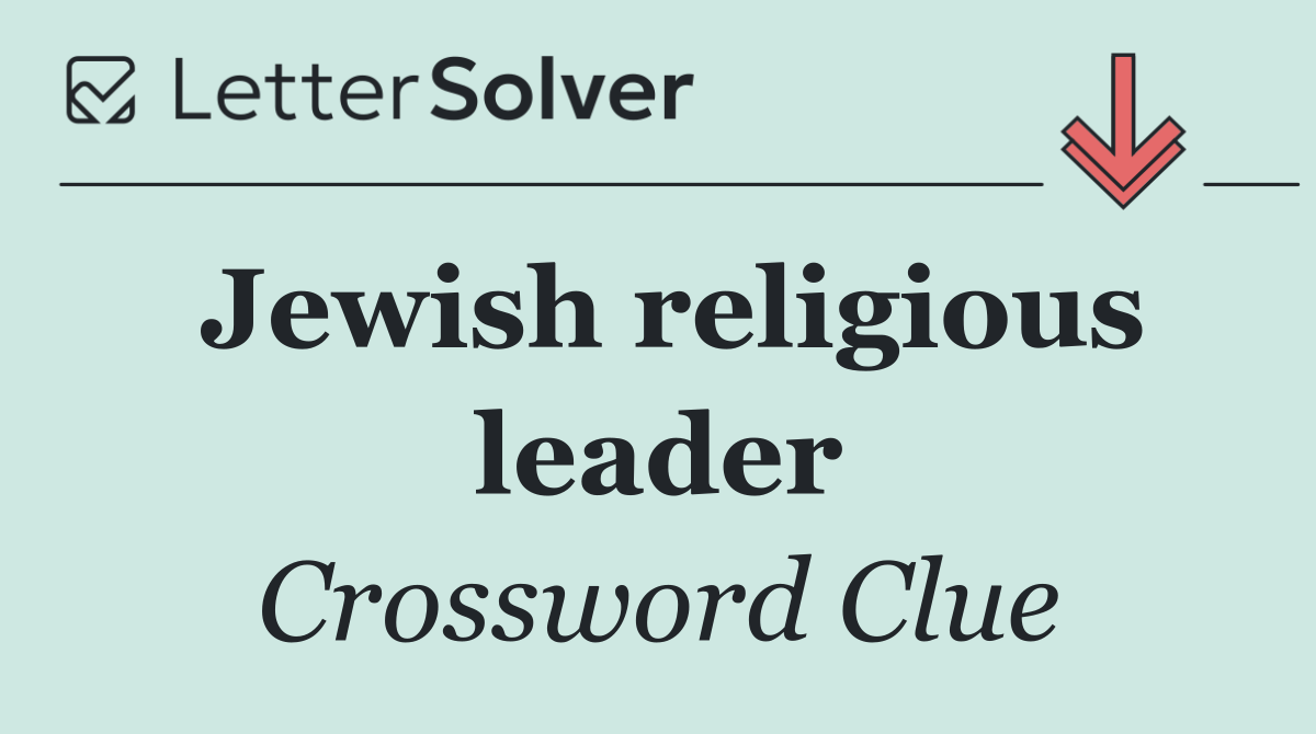 Jewish religious leader