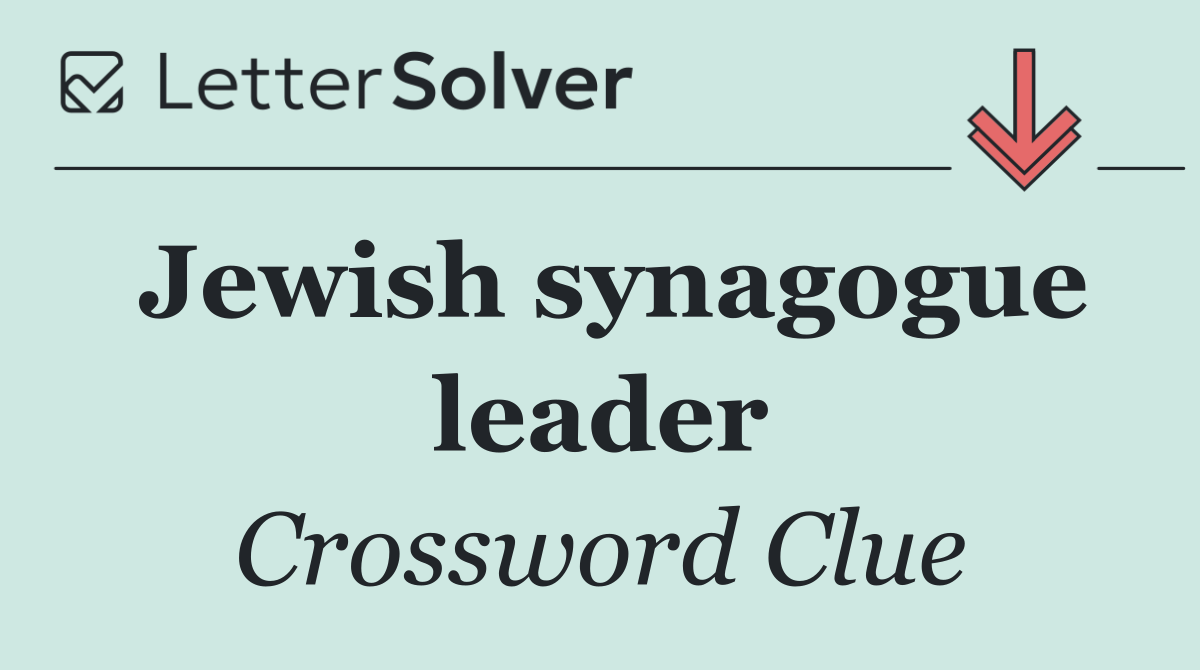 Jewish synagogue leader