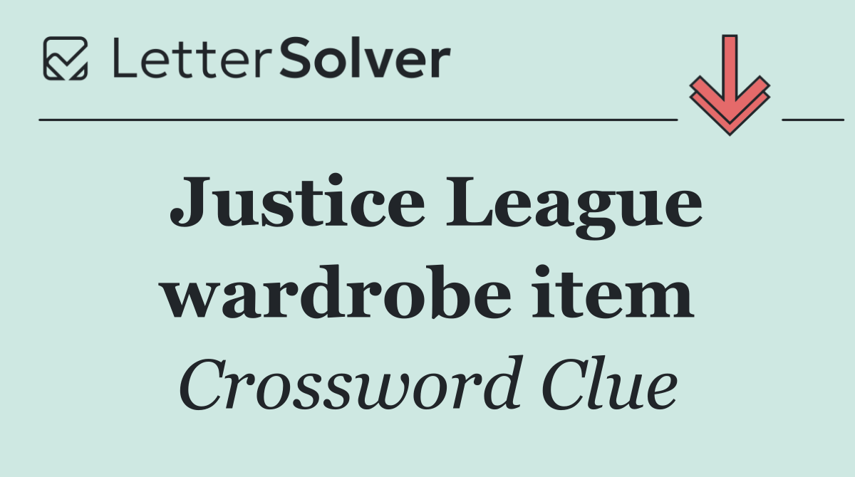 Justice League wardrobe item