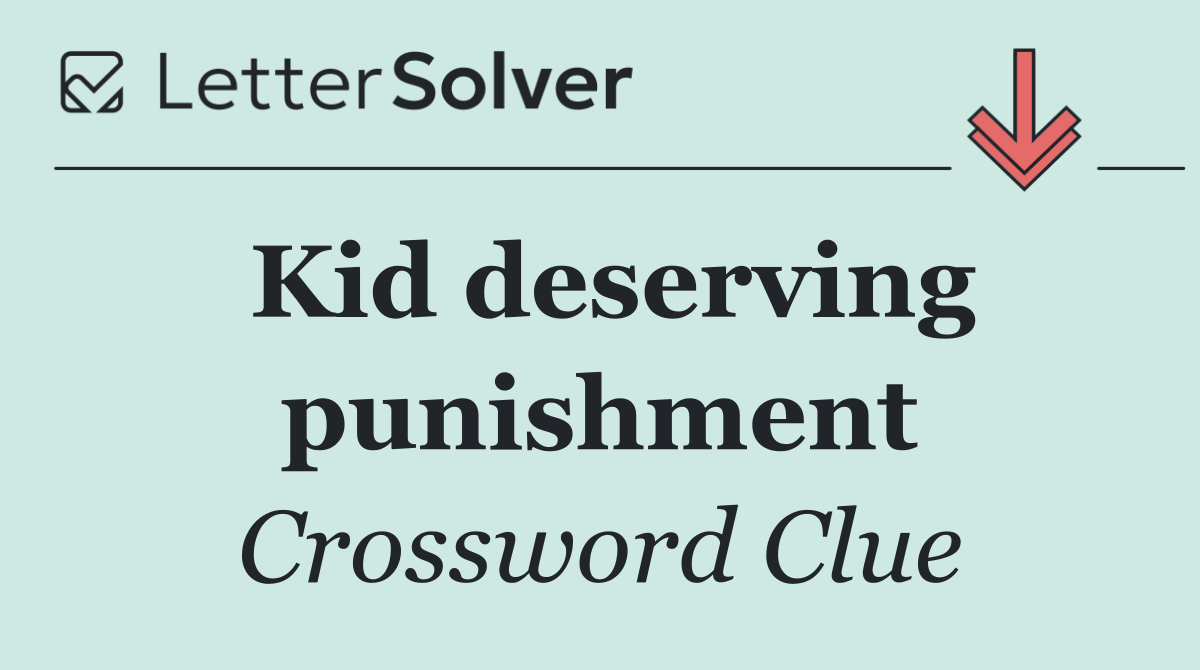 Kid deserving punishment