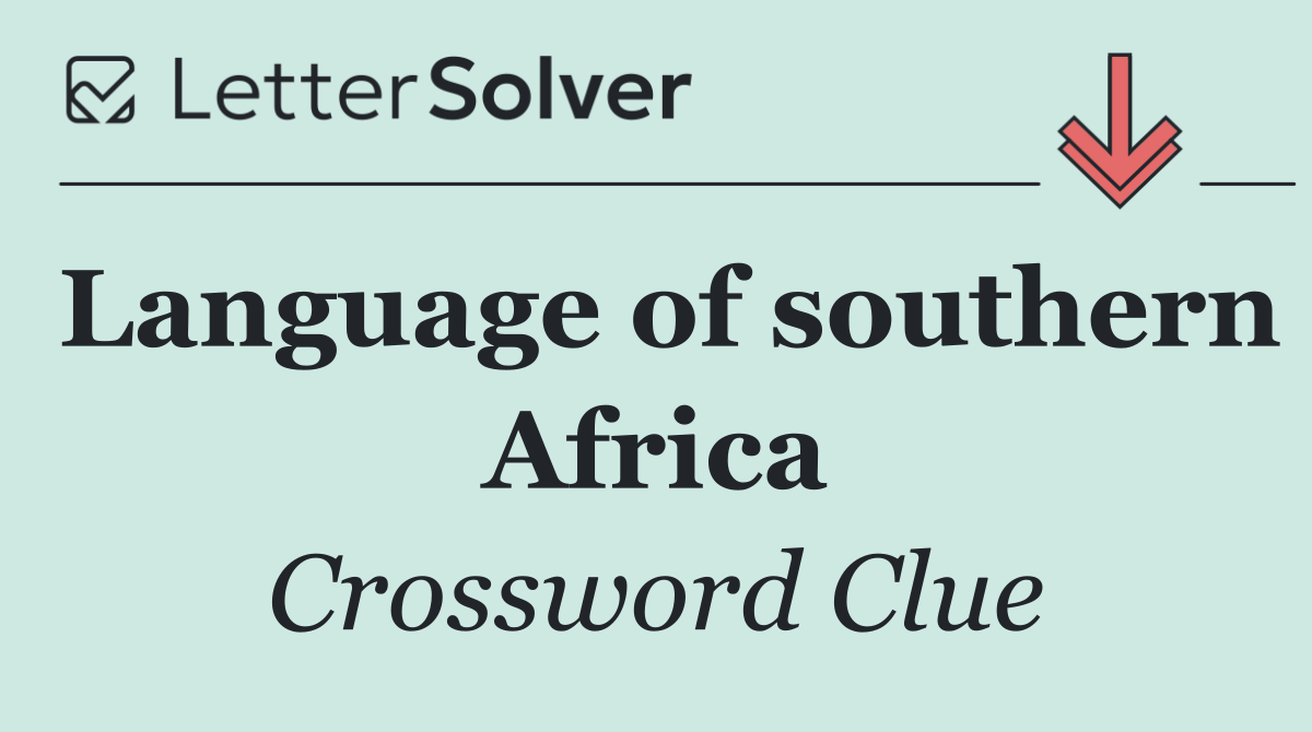 Language of southern Africa