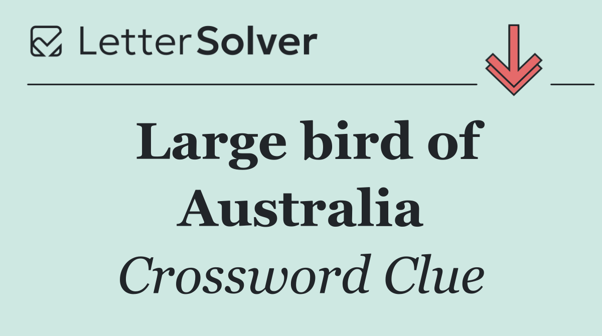 Large bird of Australia