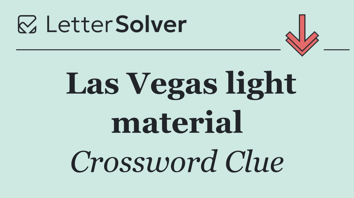 Las Vegas light material