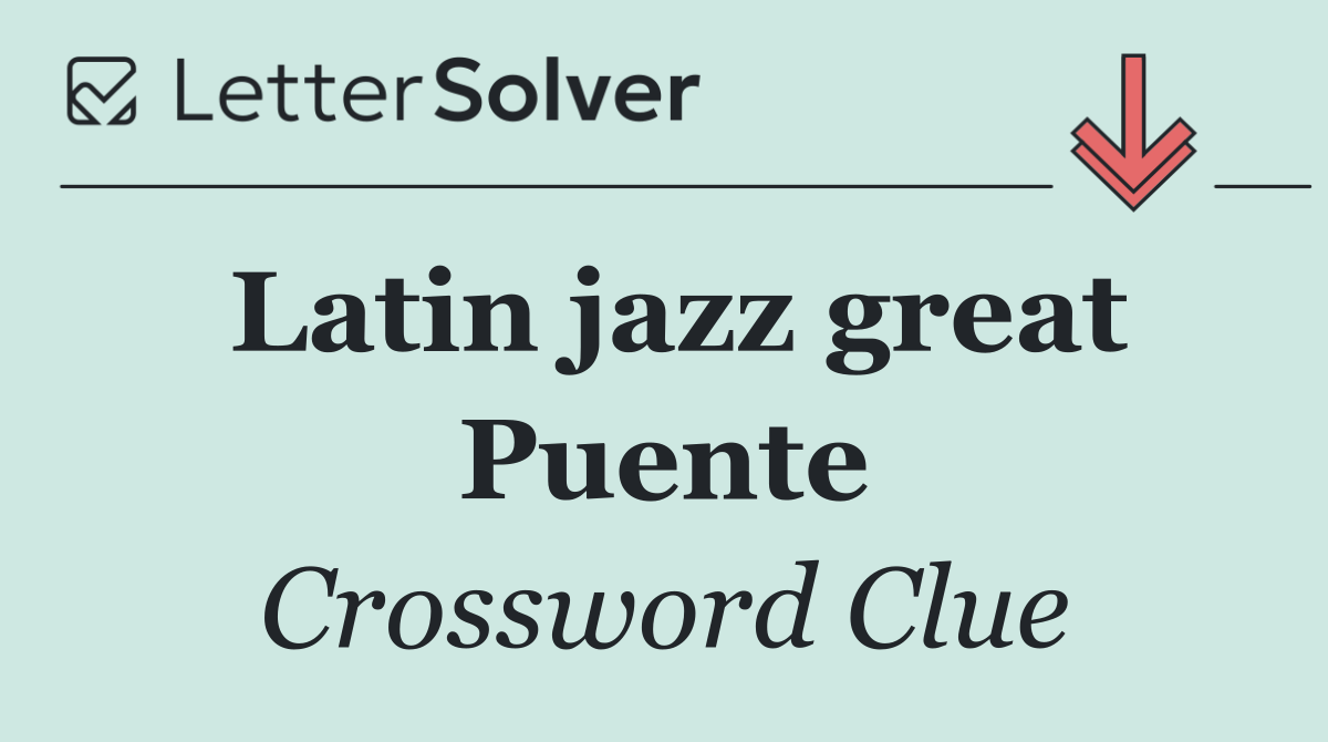 Latin jazz great Puente