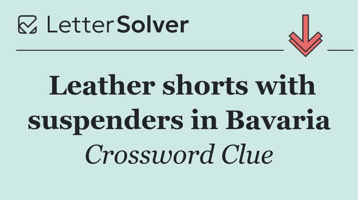 Leather shorts with suspenders in Bavaria