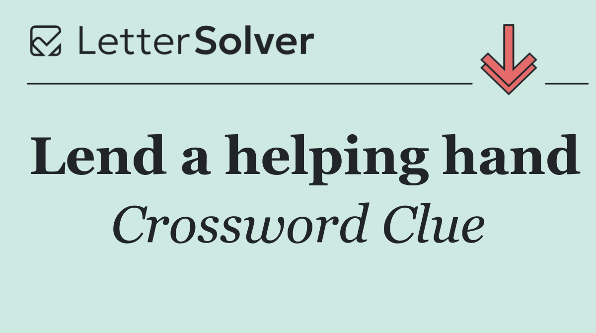 Lend a helping hand