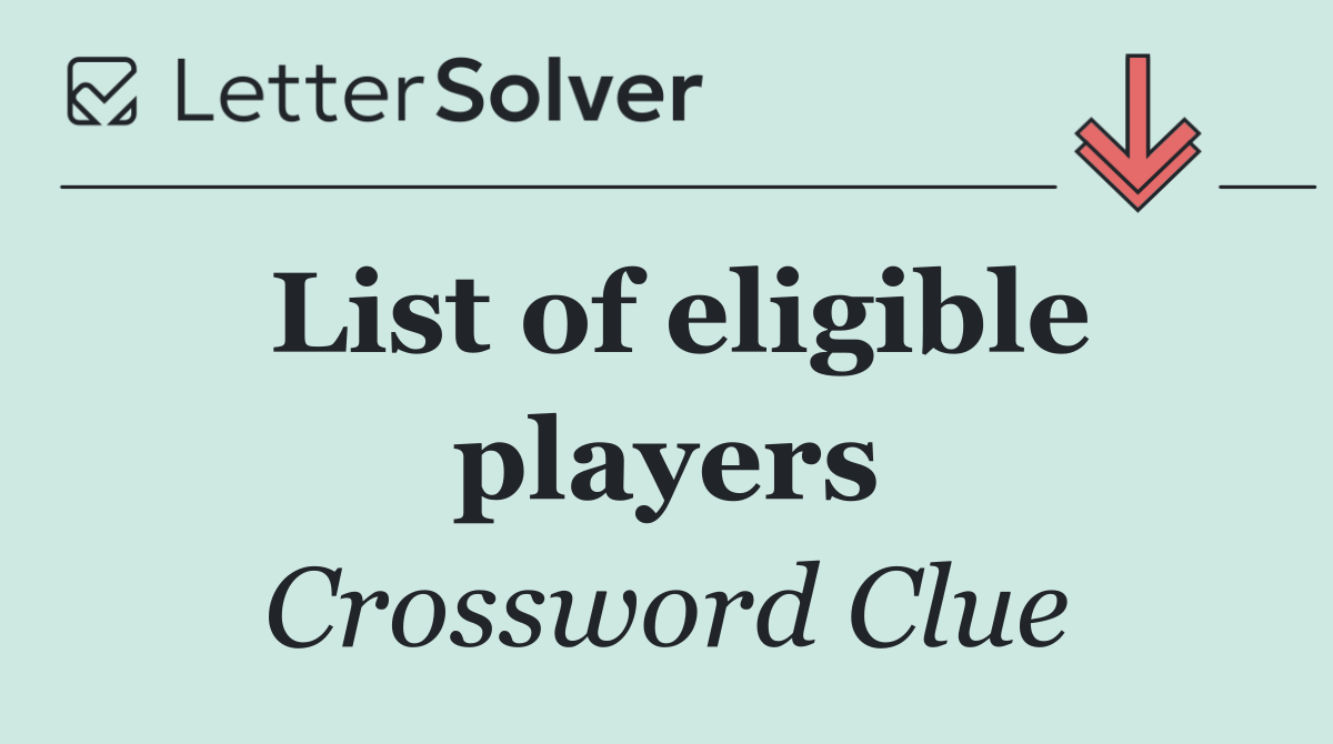 List of eligible players