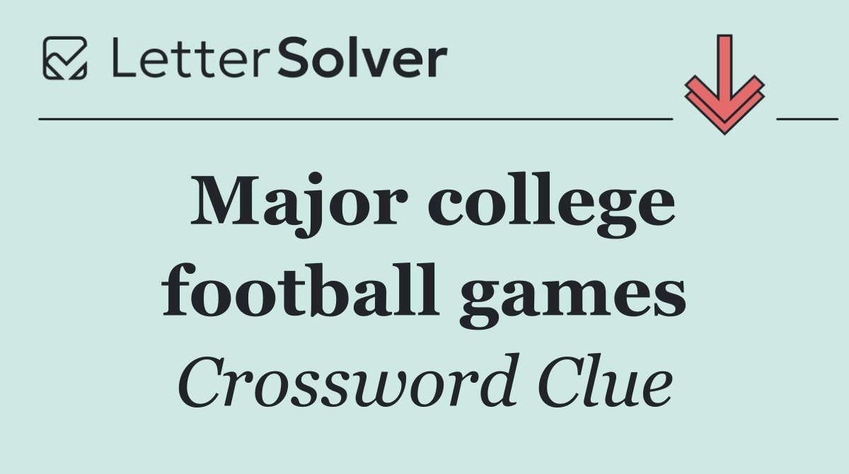 Major college football games