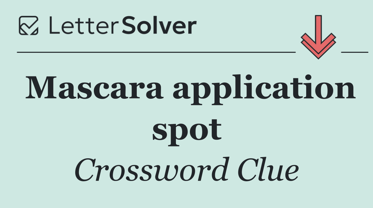 Mascara application spot