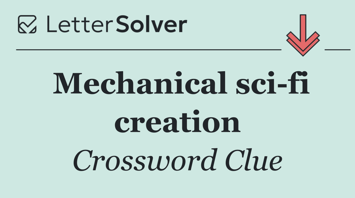Mechanical sci fi creation