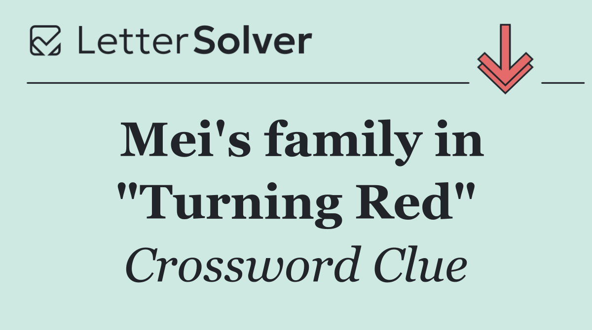 Mei's family in "Turning Red"