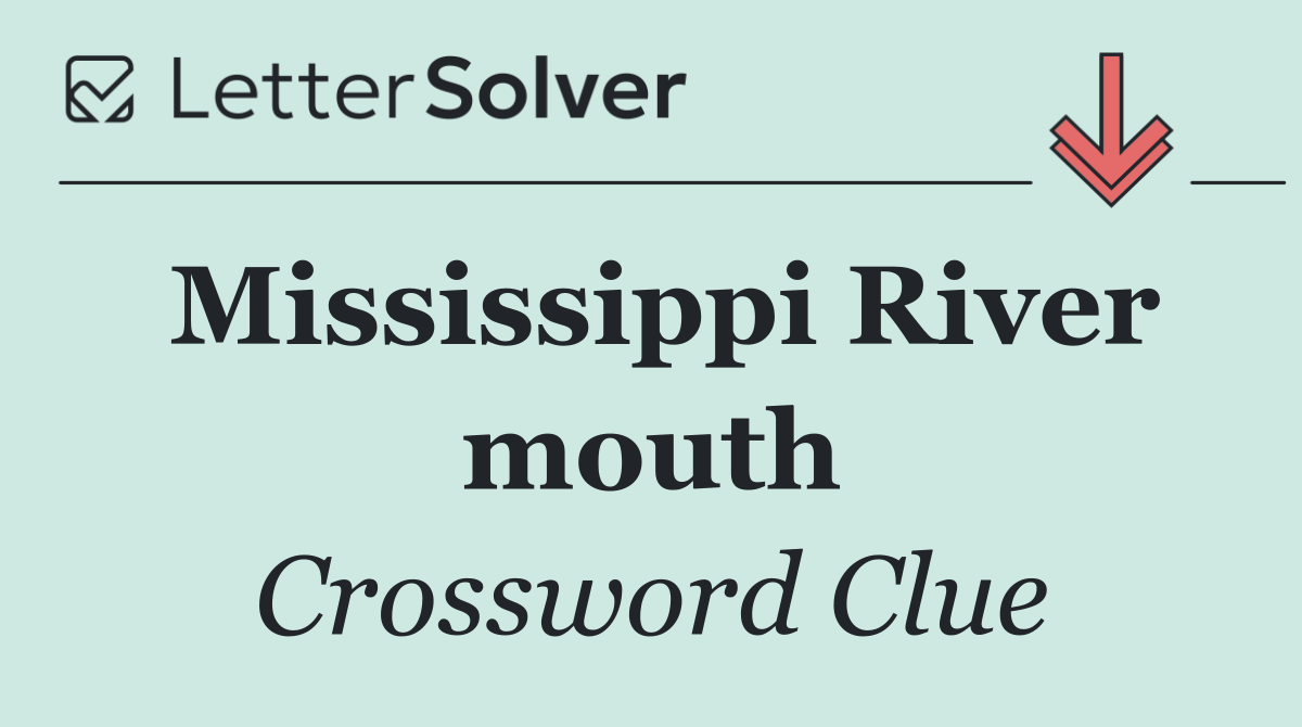 Mississippi River mouth