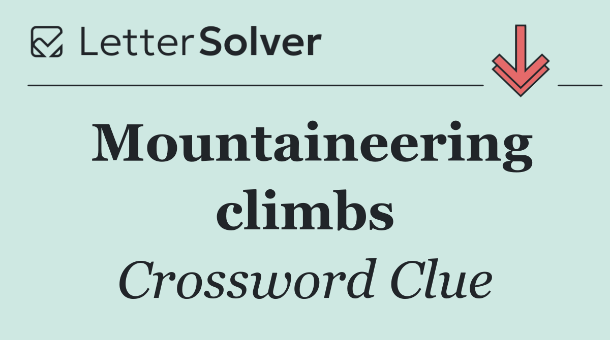 Mountaineering climbs